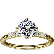 East-West Petite Diamond Engagement Ring in 14k Yellow Gold (1/10 ct. tw.)